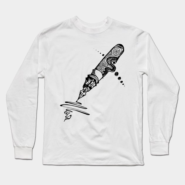 Pen abstract style Long Sleeve T-Shirt by TKDoodle